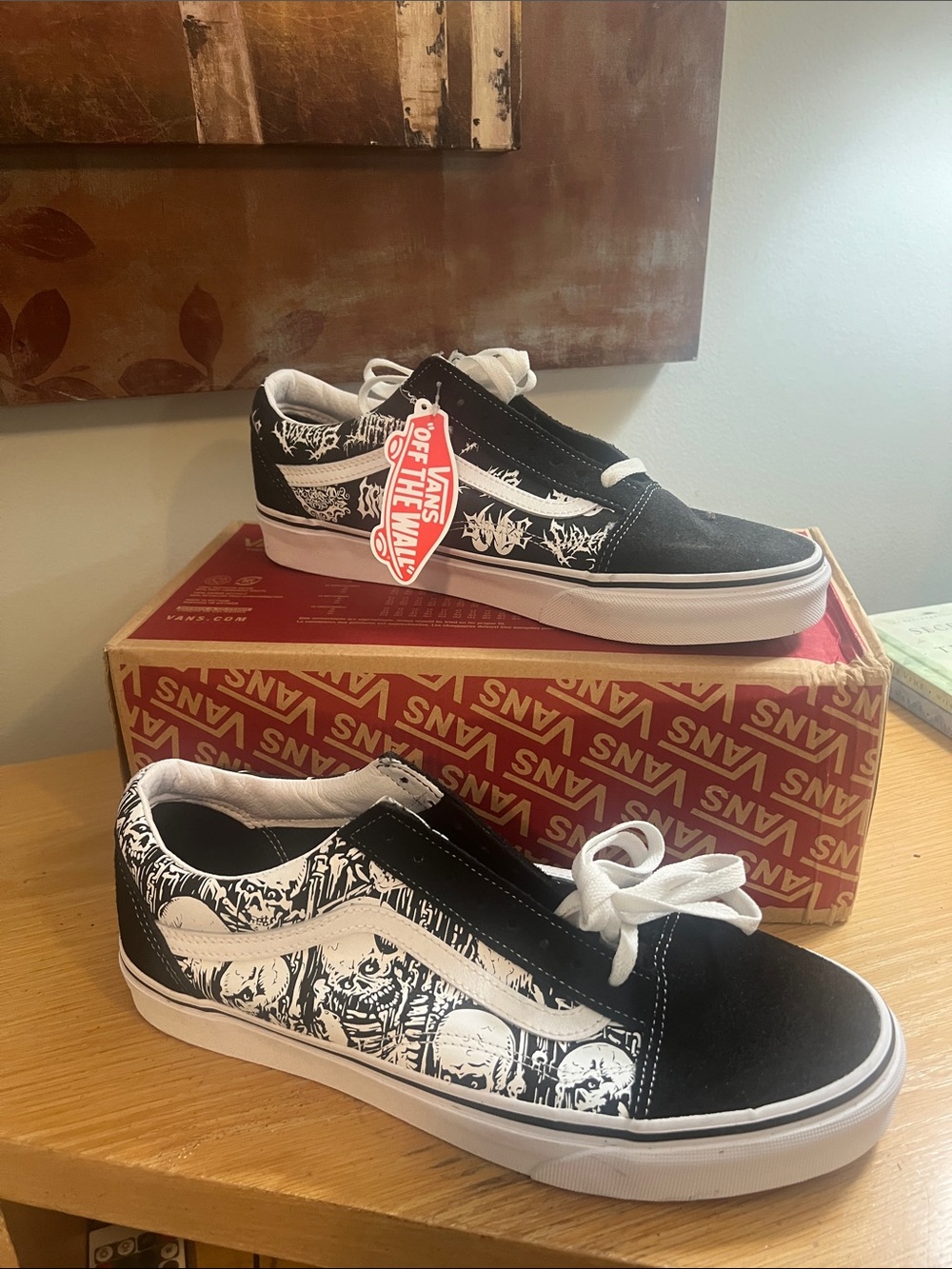 Vans Black & White Graphic Old Skool Sneakers